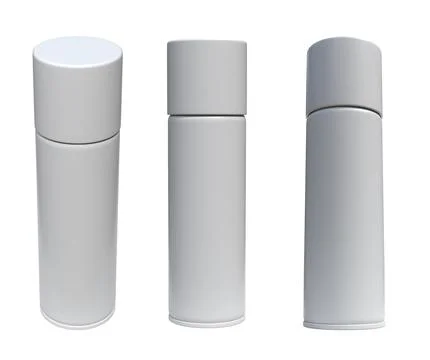3 spray cans on a white background Stock Illustration