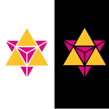 3 star logo design new modern logo design Stock Illustration