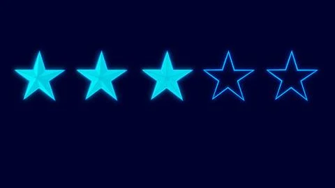 3 star rating Stock Illustration