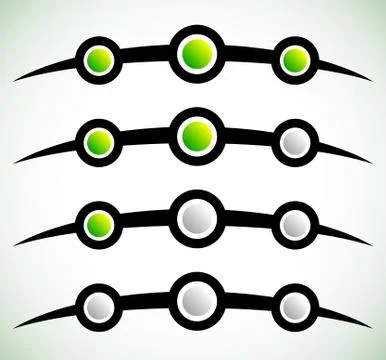 3 step progress indicator abstract GUI element イラスト素材