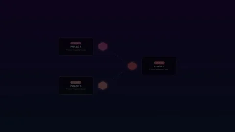 3 Steps Hexagon Infographic Vibrant Magenta Purple Honeycomb Network Diagram Stock Footage 344680191