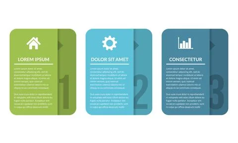 3 Steps - Infographic Template Illustrazione stock