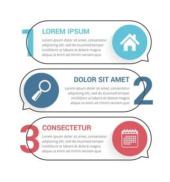3 Steps - Infographic Template Illustrazione stock