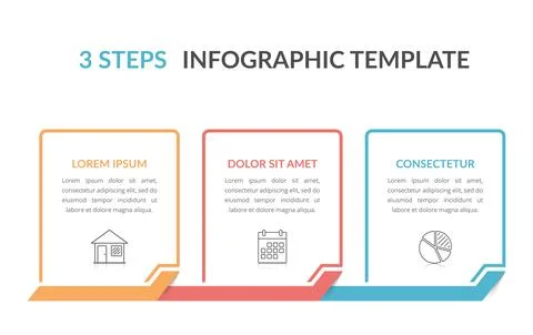 3 Steps - Infographic Template Stock Illustration