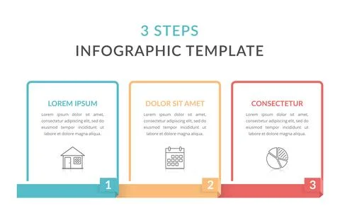 3 Steps - Infographic Template Stock Illustration
