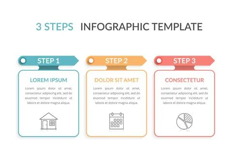 3 Steps - Infographic Template Stock Illustration