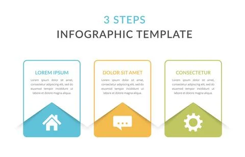 3 Steps - Infographic Template Illustrazione stock
