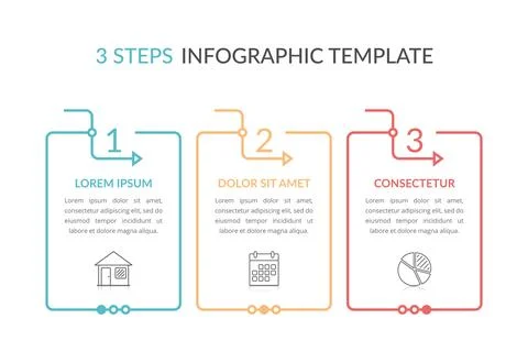 3 Steps - Infographic Template Stock Illustration