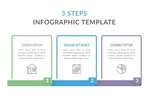 3 Steps - Infographic Template Stock Illustration