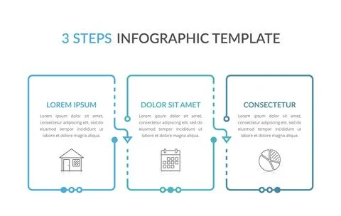3 Steps - Infographic Template Stock Illustration