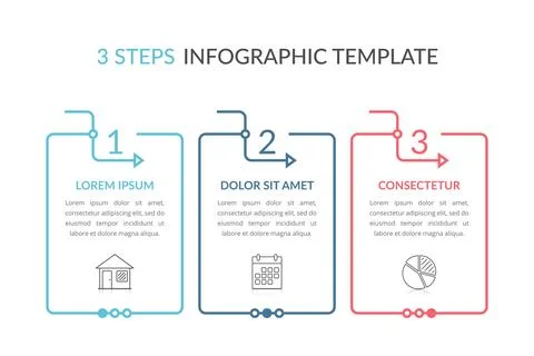 3 Steps - Infographic Template Stock Illustration