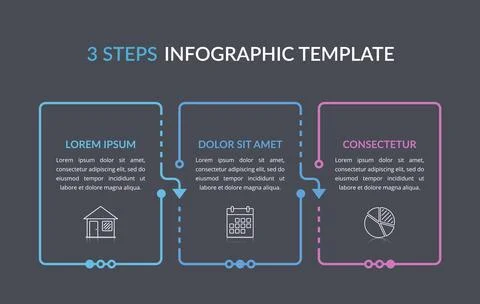 3 Steps - Infographic Template Stock Illustration