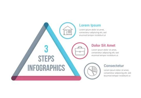 3 Steps Infographics Stock Illustration