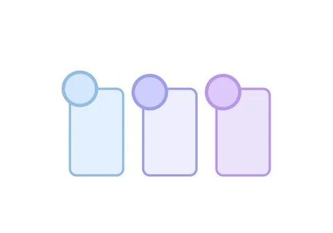 3 steps infographics template for presentation. Vector illustration. Stock Illustration