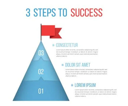 3 Steps to Success Stock Illustration