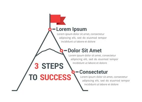3 Steps to Success Stock Illustration