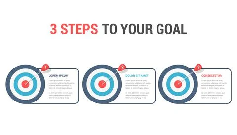 3 Steps to your Goal Stock Illustration