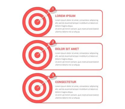 3 Steps to your Goal Illustrazione stock