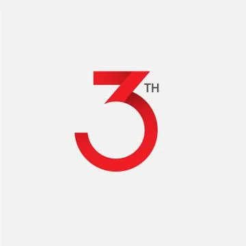 3 th Anniversary Vector Template Design Illustration Stock Illustration