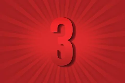 3 three Number design element decoration poster. illustration success Stock Illustration