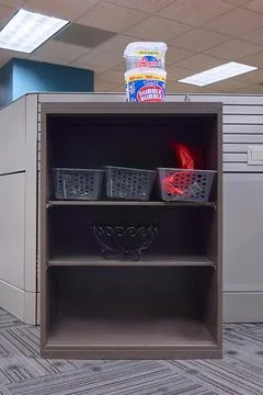 3 tier storage unit containers Stock Photos