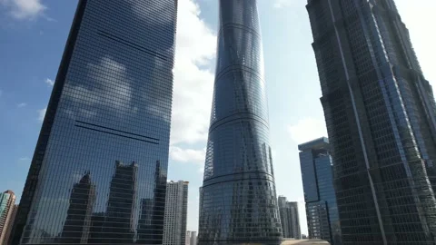 3 towers of Shanghai 스톡 동영상 159492905