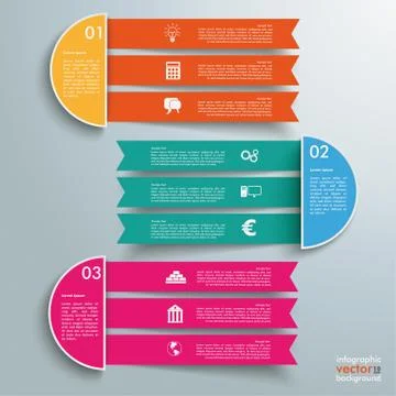 3 triple banners Stock Illustration