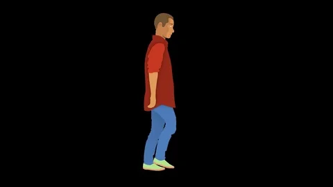 3 Vector Man Animations Stock Footage 80517790