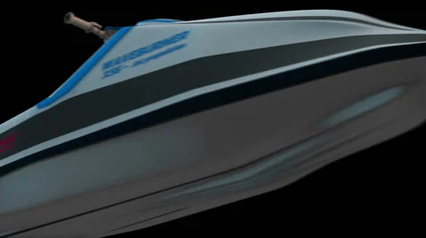 3 very useful 3D JET SKI transitions. ALPHA MATTE Stock Footage 40763177