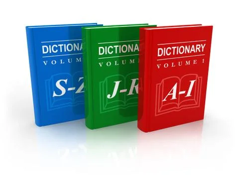 3-volume dictionary Stock Illustration