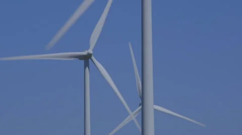 3 Wind turbine, windmill close Stock Footage 51507729