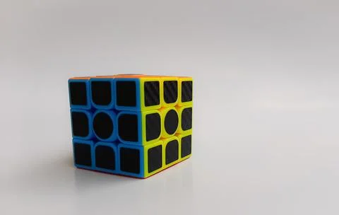 The 3 X 3 rubic cube  with white background 写真素材