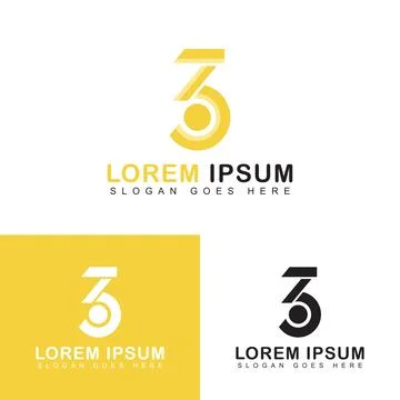 3 Year Anniversary logo template design Stock Illustration