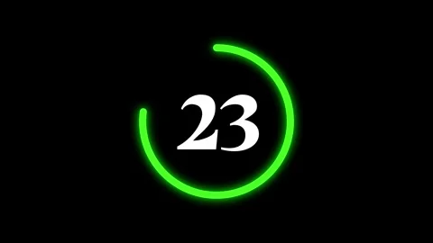 30 to 0 Reverse countdown timer animation with circular progress ring Stock Footage 330525567