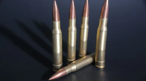 .30-06 Ammunition, Rifle Bullets, ammo rounds 库存影片 46944540