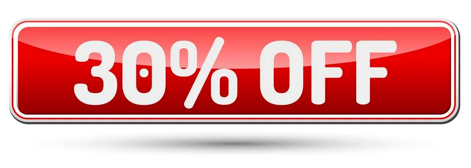 30% OFF - Abstract beautiful button with text. Stock Illustration