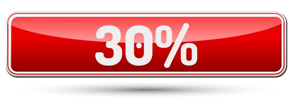 30% - Abstract beautiful button with text. Stock Illustration
