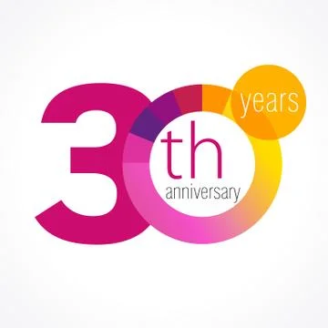 30 anniversary chart logo Stock Illustration