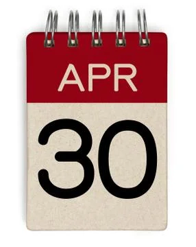 30 apr calendar Stock Illustration