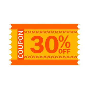 30% Off Coupon Code Discount Voucher 스톡 일러스트