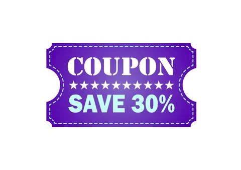 30% Off Coupon Illustration
