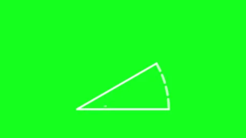 30 degree angle triangle math school greenscreen animation Video stock 245420514