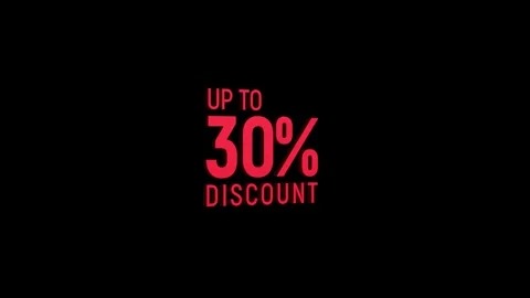 Up to 30% discount 3D text looped animation word on super discount offer Stock Footage 313665703