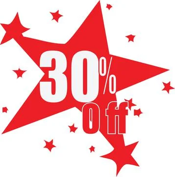 30% off discount promotion sale Stock Illustration