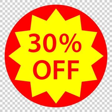 30% off discount sticker design Stock-Illustration