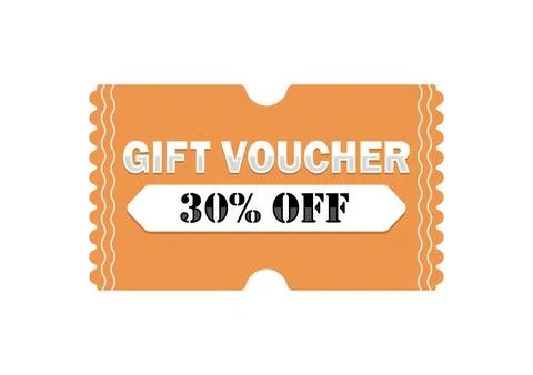 30% Off Gift Voucher Stock Illustration