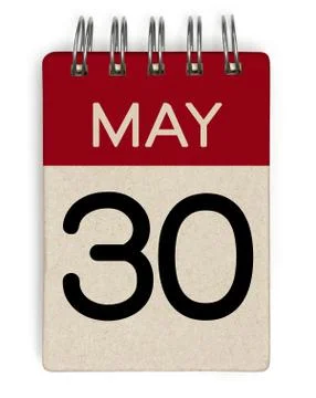 30 may calendar Stock Illustration
