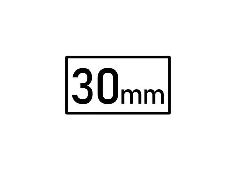 30 millimeters icon vector illustration, 30mm size Illustrazione stock