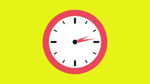 30 minute fast clock time watch countdown and motion design video Stock Footage 333640133