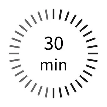 30 minutes digital timer stopwatch icon vector for graphic design, logo, we.. Illustrazione stock
